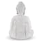 Glitzhome® 22.75" White MGO Meditating Buddha Statue